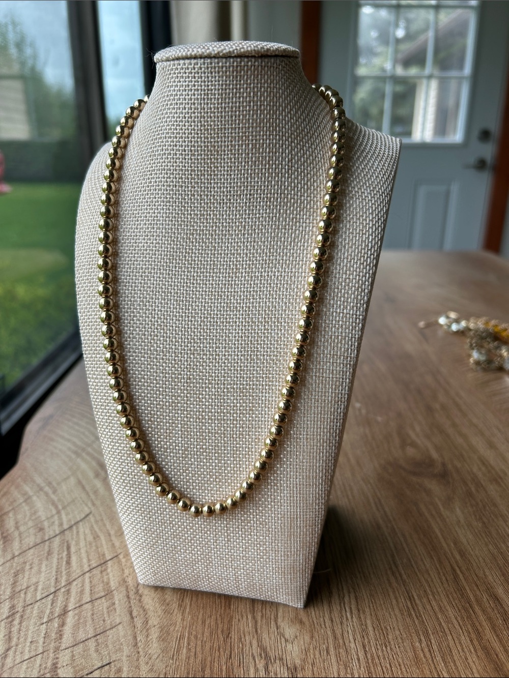Gold Beaded Necklace NWOT